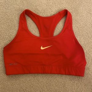 Red Nike M sports bra